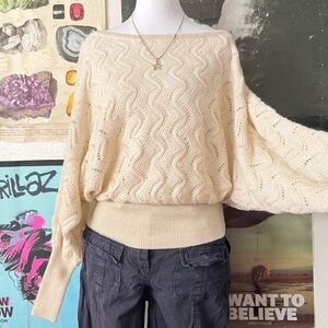 💋 Bebe 2000s Batwing Knit Sweater 💋